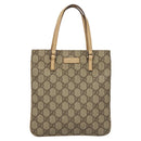 GUCCI GG Supreme Hand Bag PVC Leather Beige 114600 Auth 117203-2