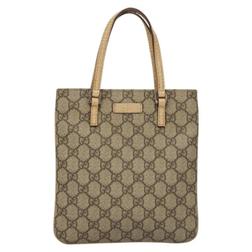 GUCCI GG Supreme Hand Bag PVC Leather Beige 114600 Auth 117203 - 0