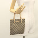 GUCCI GG Supreme Hand Bag PVC Leather Beige 114600 Auth 117203-23