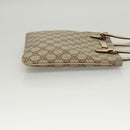 GUCCI GG Supreme Hand Bag PVC Leather Beige 114600 Auth 117203-4