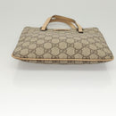 GUCCI GG Supreme Hand Bag PVC Leather Beige 114600 Auth 117203-9