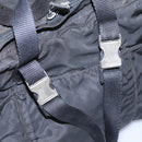 PRADA Hand Bag Nylon 2way Black Silver Auth 117219-15