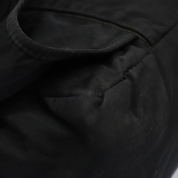 PRADA Hand Bag Nylon 2way Black Silver Auth 117219