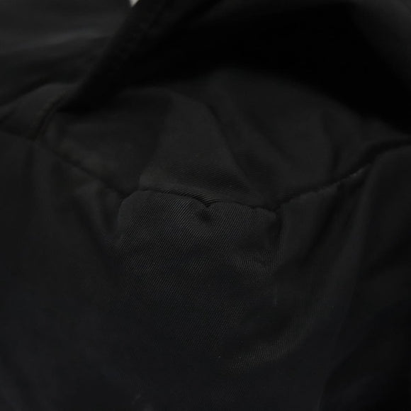 PRADA Hand Bag Nylon 2way Black Silver Auth 117219