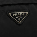 PRADA Hand Bag Nylon 2way Black Silver Auth 117219-21