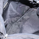 PRADA Hand Bag Nylon 2way Black Silver Auth 117219-11