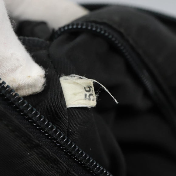 PRADA Hand Bag Nylon 2way Black Silver Auth 117219