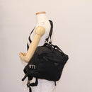 PRADA Hand Bag Nylon 2way Black Silver Auth 117219-29