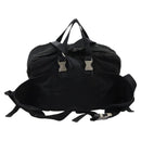 PRADA Hand Bag Nylon 2way Black Silver Auth 117219-2