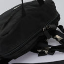 PRADA Hand Bag Nylon 2way Black Silver Auth 117219-6