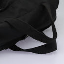 PRADA Hand Bag Nylon 2way Black Silver Auth 117219-7