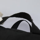 PRADA Hand Bag Nylon 2way Black Silver Auth 117219-14