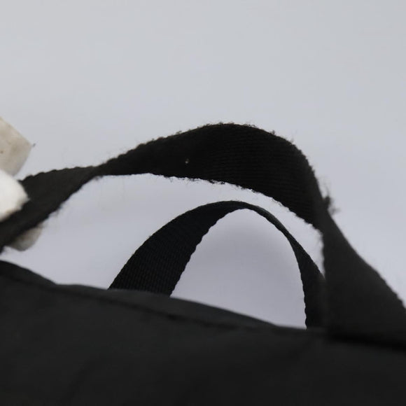 PRADA Hand Bag Nylon 2way Black Silver Auth 117219
