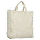 PRADA Hand Bag Leather White Auth 117223-1