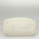 PRADA Hand Bag Leather White Auth 117223-6