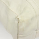 PRADA Hand Bag Leather White Auth 117223-17