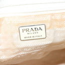 PRADA Hand Bag Leather White Auth 117223-19