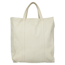 PRADA Hand Bag Leather White Auth 117223-13