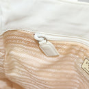 PRADA Hand Bag Leather White Auth 117223-22