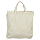 PRADA Hand Bag Leather White Auth 117223-2