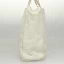 PRADA Hand Bag Leather White Auth 117223-4