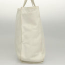 PRADA Hand Bag Leather White Auth 117223-5