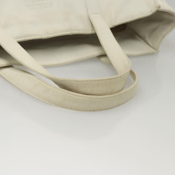 PRADA Hand Bag Leather White Auth 117223