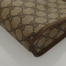 GUCCI GG Supreme Clutch Bag PVC Beige 111 01 037 Auth 117224-10