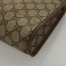 GUCCI GG Supreme Clutch Bag PVC Beige 111 01 037 Auth 117224-12