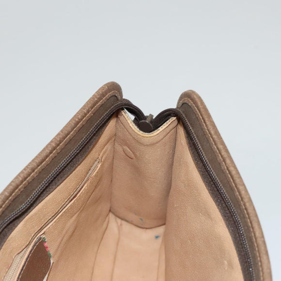 GUCCI GG Supreme Clutch Bag PVC Beige 111 01 037 Auth 117224