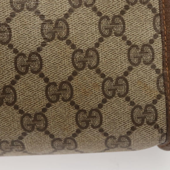 GUCCI GG Supreme Clutch Bag PVC Beige 111 01 037 Auth 117224