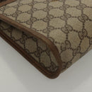 GUCCI GG Supreme Clutch Bag PVC Beige 111 01 037 Auth 117224-9