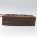 CELINE Macadam Canvas Shoulder Bag PVC Leather Brown Gold Auth 117240-10