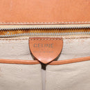 CELINE Macadam Canvas Shoulder Bag PVC Leather Brown Gold Auth 117240-17