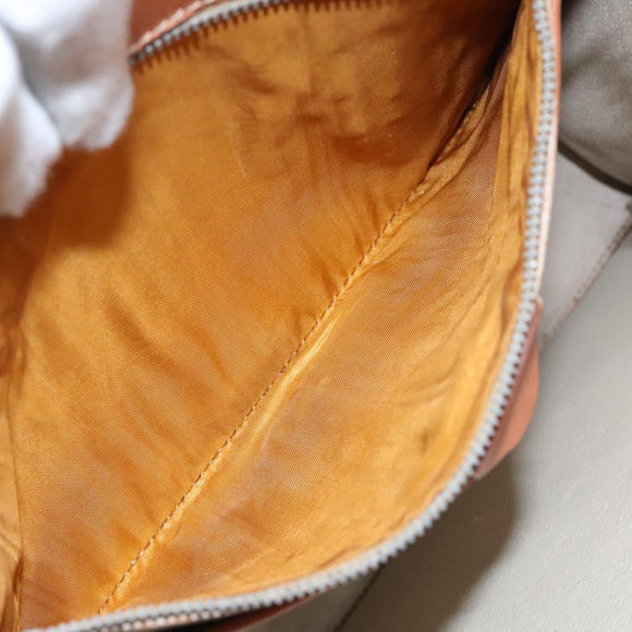 CELINE Macadam Canvas Shoulder Bag PVC Leather Brown Gold Auth 117240