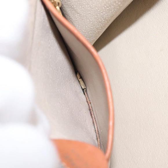 CELINE Macadam Canvas Shoulder Bag PVC Leather Brown Gold Auth 117240