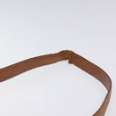 CELINE Macadam Canvas Shoulder Bag PVC Leather Brown Gold Auth 117240-8