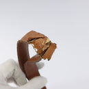 CELINE Macadam Canvas Shoulder Bag PVC Leather Brown Gold Auth 117240-9