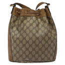 GUCCI GG Supreme Web Sherry Line Bag PVC Beige Red Green 72 02 034 Auth 117242-2