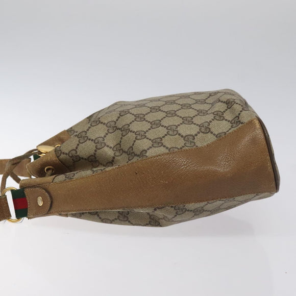 GUCCI GG Supreme Web Sherry Line Bag PVC Beige Red Green 72 02 034 Auth 117242