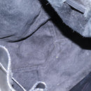 CELINE Tote Bag Leather Black Auth 117256-10