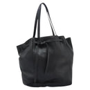 CELINE Tote Bag Leather Black Auth 117256-1