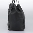 CELINE Tote Bag Leather Black Auth 117256-3