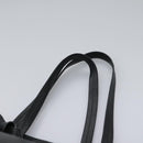 CELINE Tote Bag Leather Black Auth 117256-8