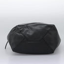 CELINE Tote Bag Leather Black Auth 117256-5