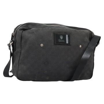 GUCCI GG Canvas Shoulder Bag Black Silver 223648 Auth 117257