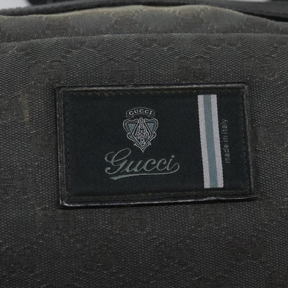 GUCCI GG Canvas Shoulder Bag Black Silver 223648 Auth 117257
