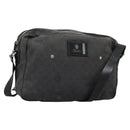 GUCCI GG Canvas Shoulder Bag Black Silver 223648 Auth 117257-1