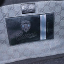 GUCCI GG Canvas Shoulder Bag Black Silver 223648 Auth 117257-21