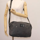GUCCI GG Canvas Shoulder Bag Black Silver 223648 Auth 117257-23